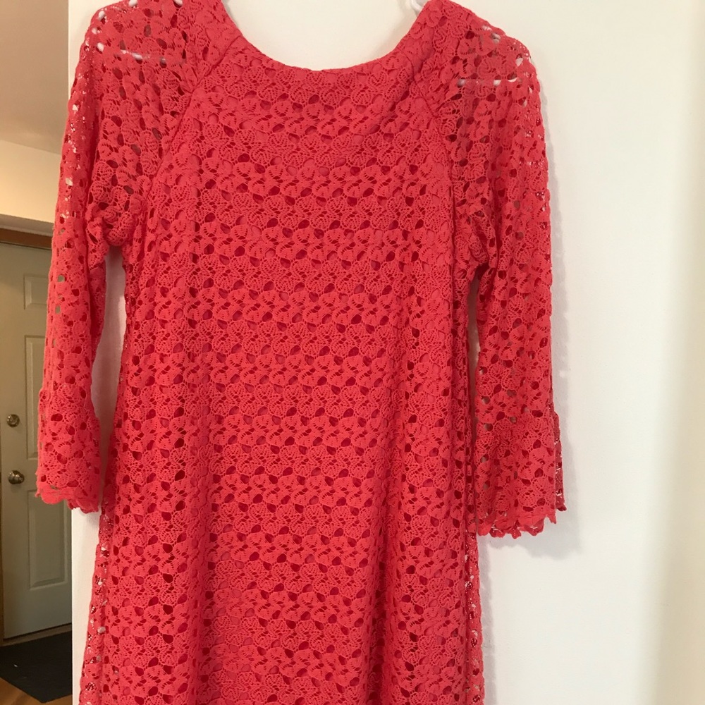Rabbit Rabbit Rabbit Coral Crochet Dress - Picture 2 of 4